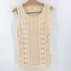 LOFT Crochet Sleeveless Top